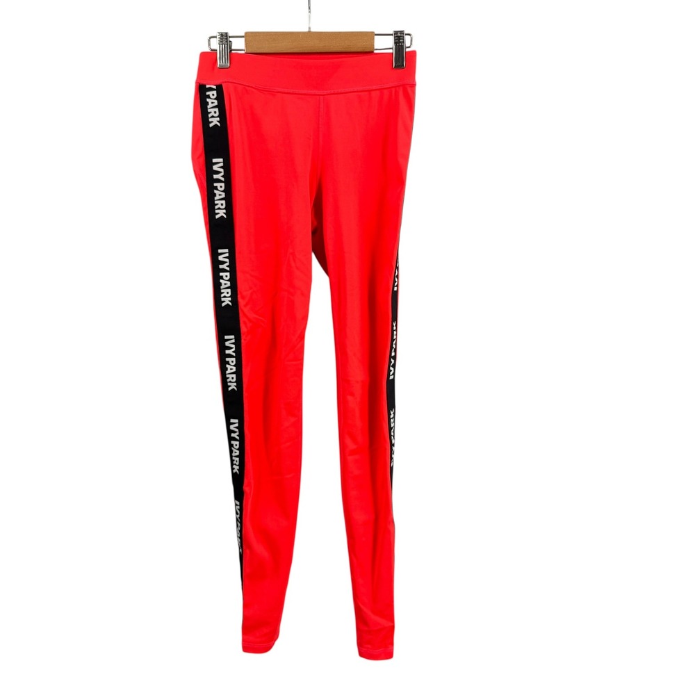 Ivy Park Leggings Size Small Pink‎ Side Logo Tape Activewear Athletic